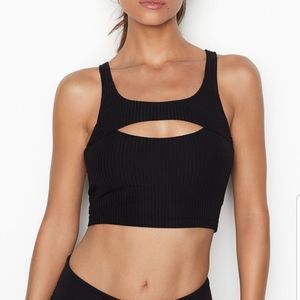 VS Sport Ribbed Keyhole Crop Top